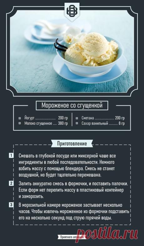 Мороженое со сгущенкой