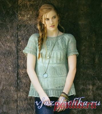 Связать топ крючком с круглой кокеткой