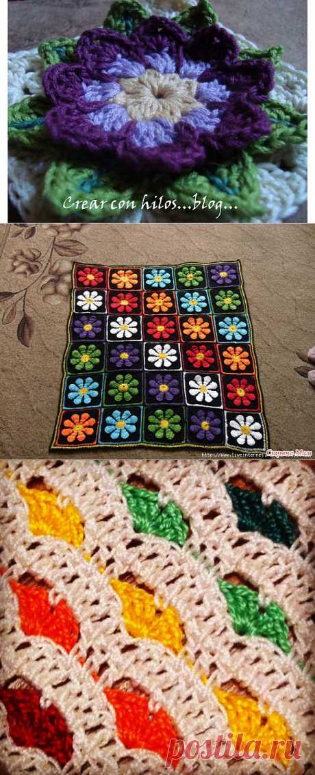 Цветные узоры крючком1 | Записи в рубрике Цветные узоры крючком1 | Различное рукоделие