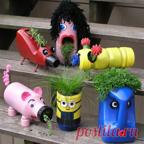 Old Bottles, New Buddies: Cute Upcycled Planters for Kids