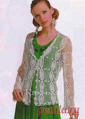 Ажурный кардиган. Вязание для женщин / Кардиганы / Крючком