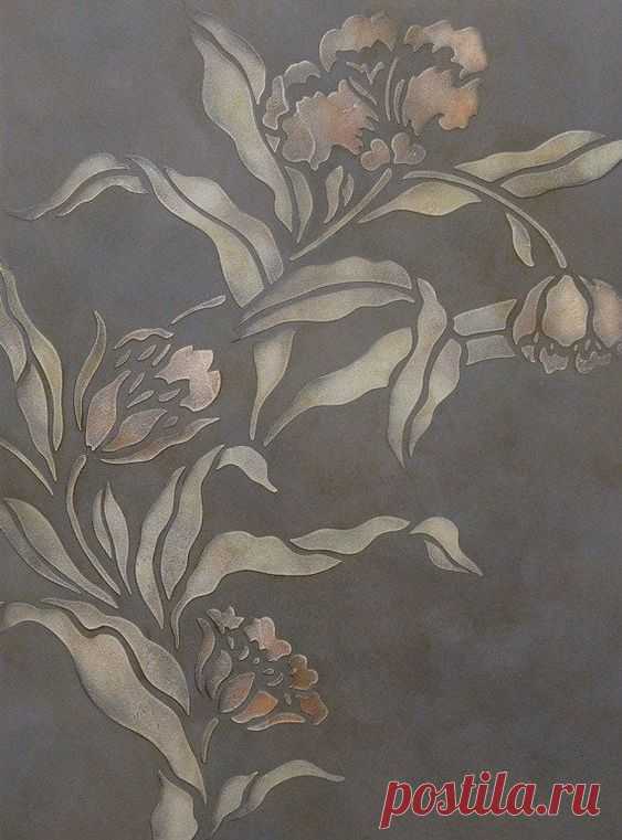 Large Flowers Wall Stencil - Classic Floral Wallpaper Pattern for Painting a DIY Floral Wall Mural