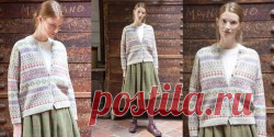 Жаккардовый кардиган спицами Betha - Вяжи.ру