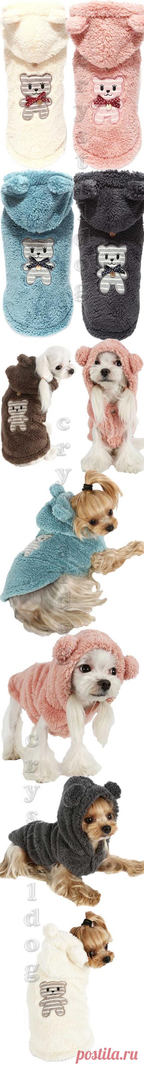 Тёплая одежда для йорков - меховая курточка &quot;Медвежонок&quot; (218 PA-TS) - ТОЛСТОВКИ ДЛЯ СОБАК, КОФТОЧКИ ДЛЯ СОБАК - ОДЕЖДА ДЛЯ СОБАК - Crystaldog