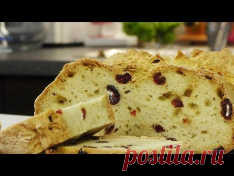 Содовый хлеб с розмарином и клюквой видео рецепт - YouTube