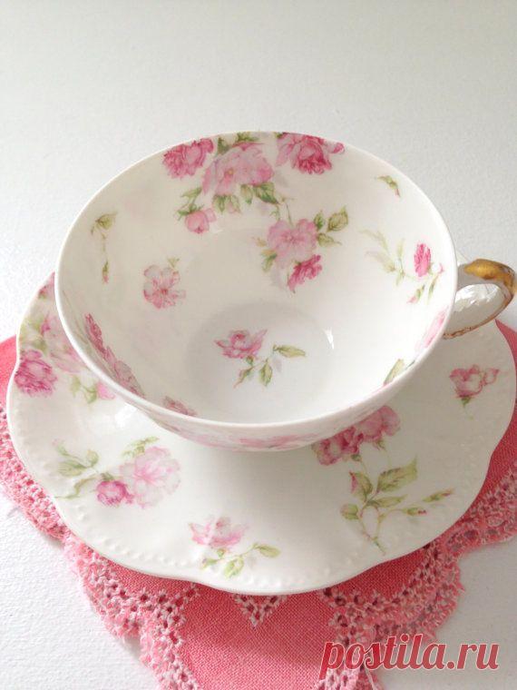 Antique Haviland & Co. Limoges Haviland France Tea Cup and Saucer Cottage Style…
