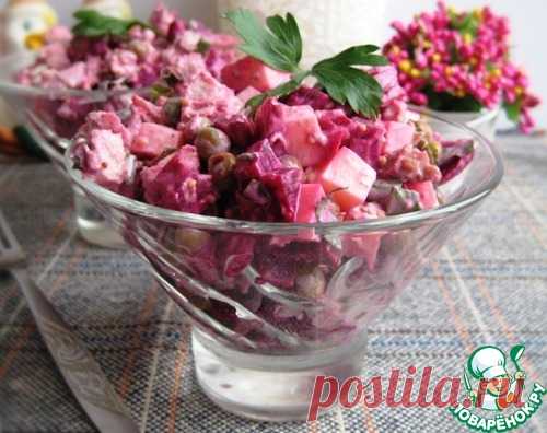 Салат со свеклой, мясом и сыром – кулинарный рецепт