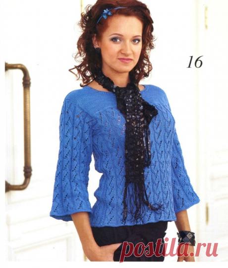 Вязание. Спицы. Кофточки с рукавом 3/4. | Записи в рубрике Вязание. Спицы. Кофточки с рукавом 3/4. | Дневник Иринка_Афродита