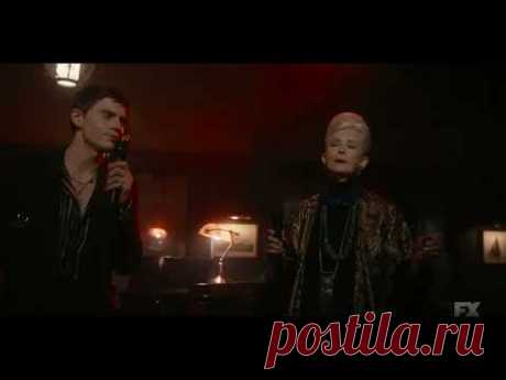 American Horror Story 10x01 Austin (Evan Peters) & Belle (Frances Conroy) Sing Island in the Stream