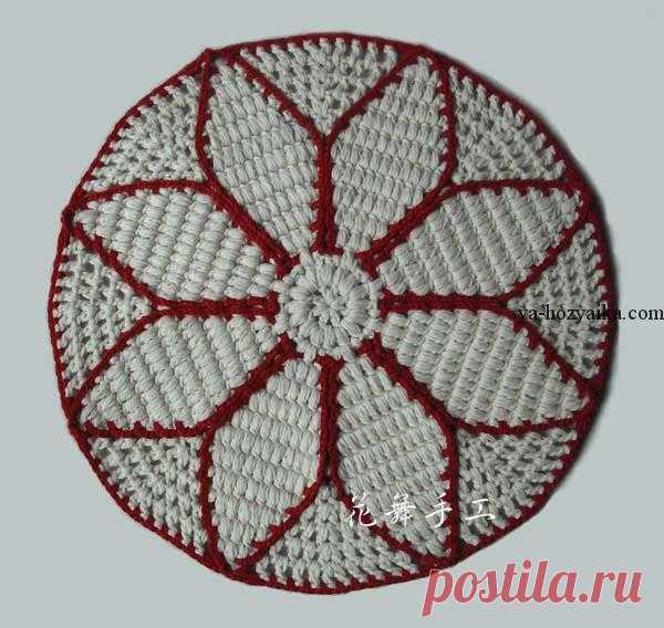 Коврик-сидушка крючком схемы. Связать сидушку своими руками Коврик-сидушка 