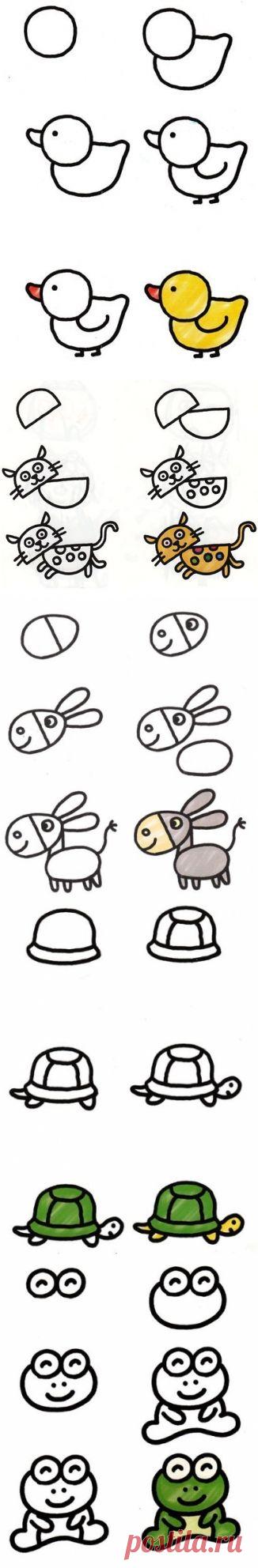 Уроки рисования для малышей - Поделки с детьми | Деткиподелки