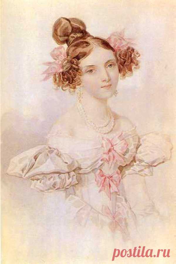 1830 графиня и горничной честь Надежда L'vovna Сологуба Петр Федоровича Соколова (местонахождение неизвестно до gogm) | Гранд-дамы | gogm