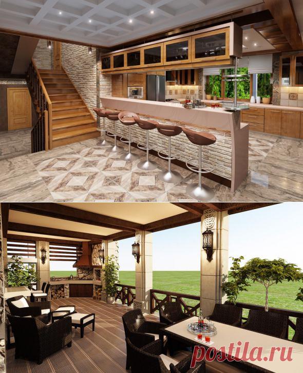 Дизайн-проект: стилевой микс подмосковного дома для большой семьи :: РБК Недвижимость