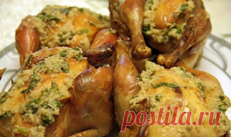 Цыплята фаршированные - Рецепты русской кухни
