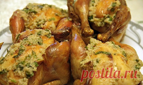 Цыплята фаршированные - Рецепты русской кухни