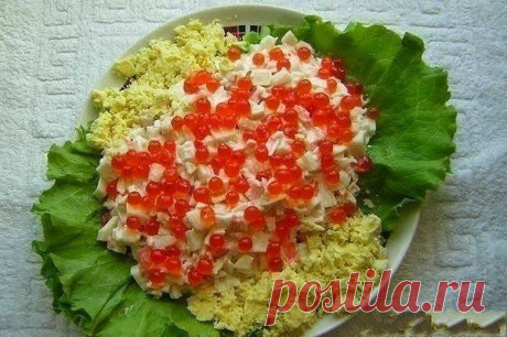 Салат морской - вкусный и полезный. Приготовленный из любимых морепродуктов, этот салат имеет респектабельный вид и незабываемый вкус – то, что надо, для праздничного стола! Рецепт здесь: