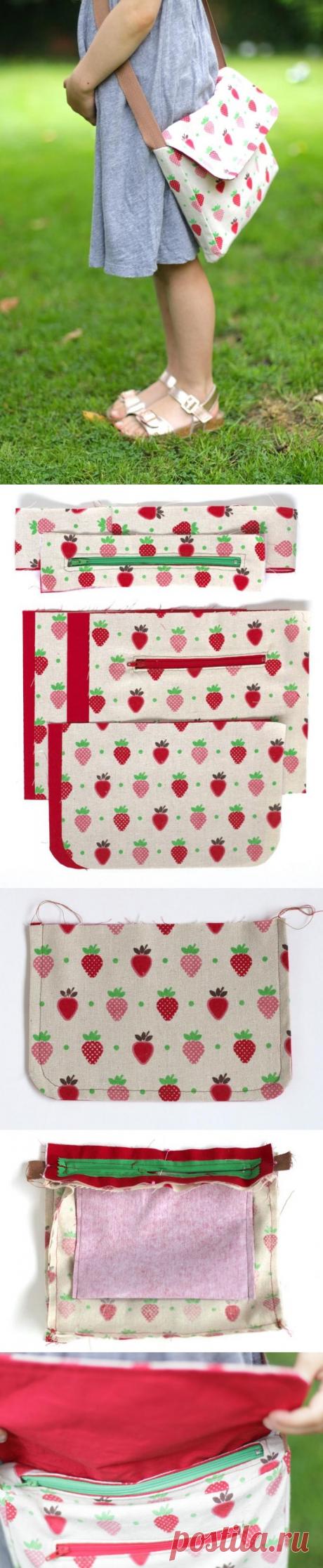 Как сшить простую детскую сумку