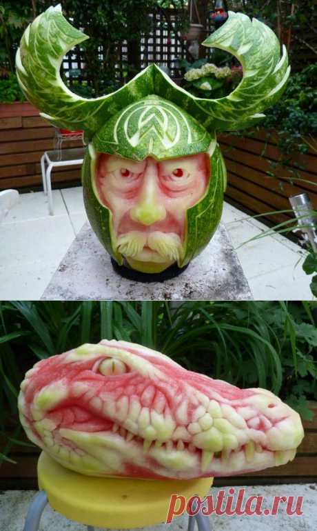Watermelon sculptures are a real thing, and they are amazing [22 pics] | 22 Words Скульптуры из арбузов.