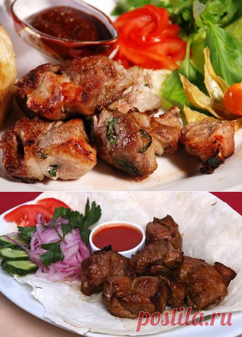 Шашлык с киви в мультиварке