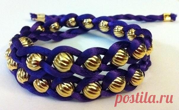 Оригинальный браслет или бусы (плетение)