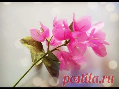 Bougainvillea From Tissue Paper - Craft Tutorial