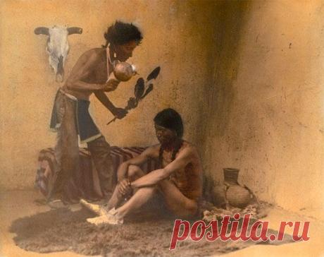 Коренные народы Северной Америки на редких цветных фотографиях столетней давности