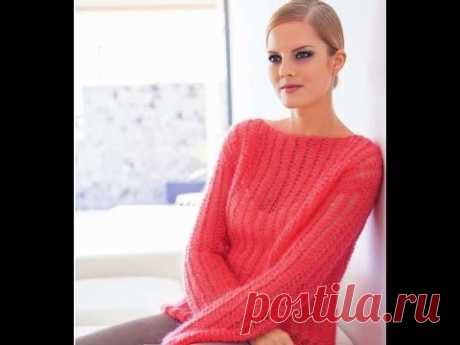 Джемпер из Мохера Спицами - 2018 / Cardigan mohair spokes / Cardigan Mohair Speichen