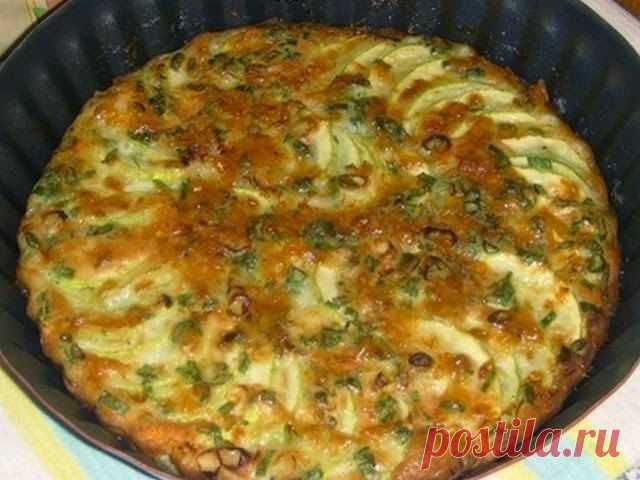 Запеканка из кабачков с зеленым луком