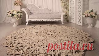Красотища! Вязаные Ковры украсят дом. Уроки вязания на видео