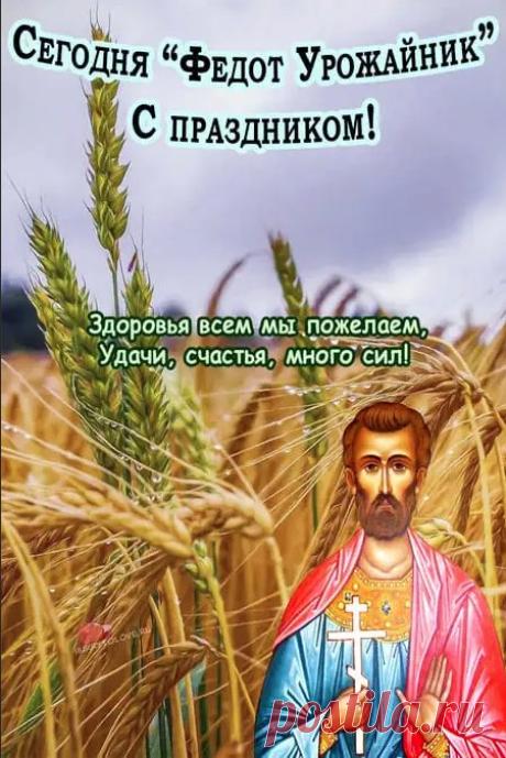 Солнце греет на Федота, Значит, будет славный год! Пусть кипит в руках работа,И во всем всегда везет. Открытки на Федот Урожайник!
