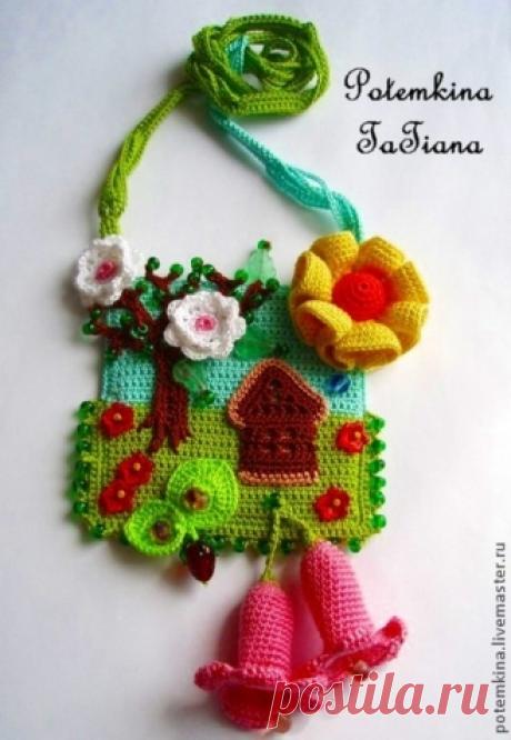 Колье связанное крючком