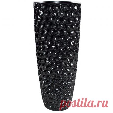 Кашпо жемчужно-черное Roller 36х36х86 - купить за 24840 руб. в интернет-магазине DG-Home