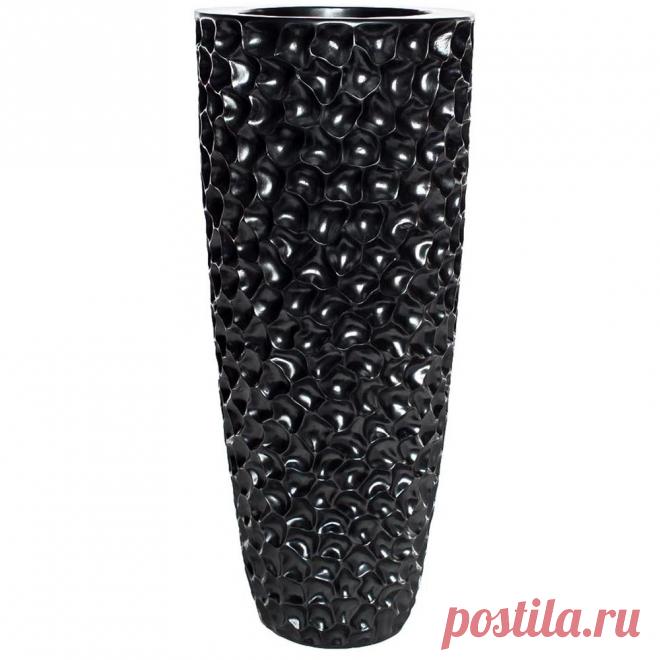 Кашпо жемчужно-черное Roller 36х36х86 - купить за 24840 руб. в интернет-магазине DG-Home