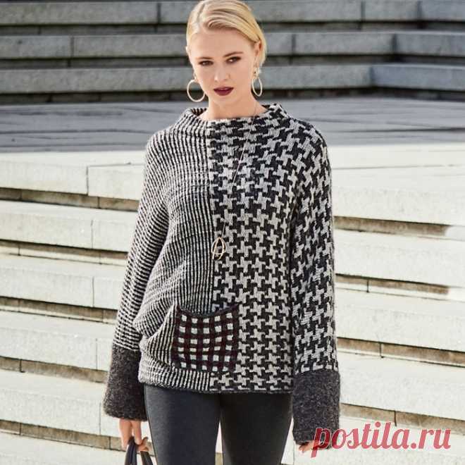 Джемпер с узором «Пепита»