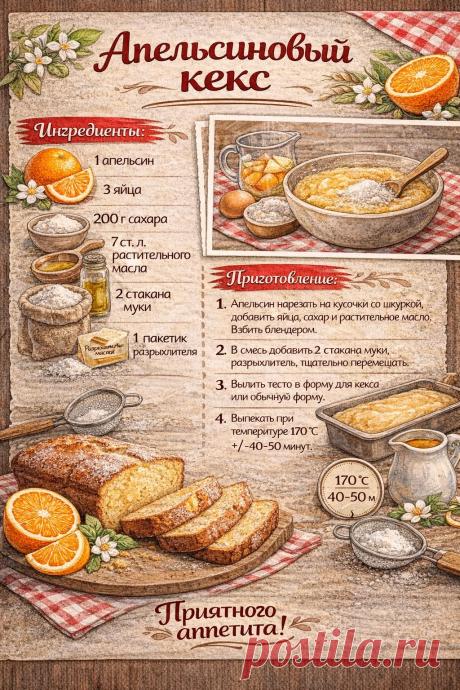 Апельсиновый кекс
