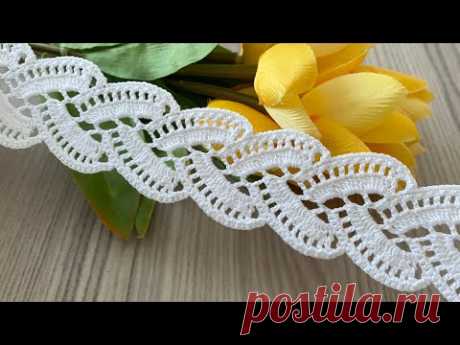 THIS CROCHET PATTERN IS A LEGEND❗️Very Easy Runner Blouse Edge Lace