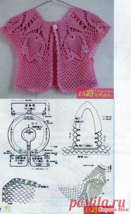 Интересный жилет крючком