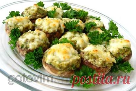 Фаршированные шампиньоны | Праздничные блюда | Готовим с нами