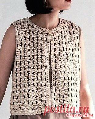 Ажурный жилет необычным узором (выкройка и схемы). Крючок. https://dzen.ru/