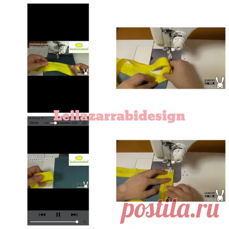 مراحل دوخت نوار اريب زاويه ٩٠ درجه