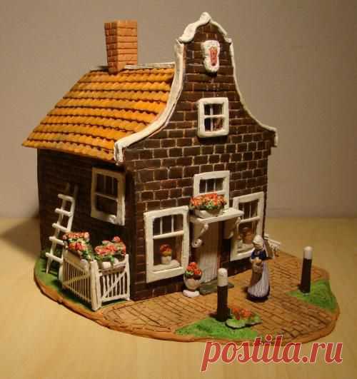 "Голланский домик" из полимерной глины .