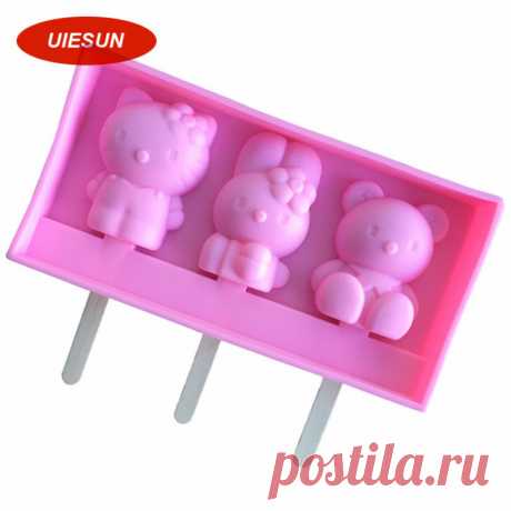 Hello kitty формы силиконовые confeitaria lollipop шоколад плесень фондант формы силиконовые мыло плесень выпечки прессформы украшения UIE271 купить на AliExpress