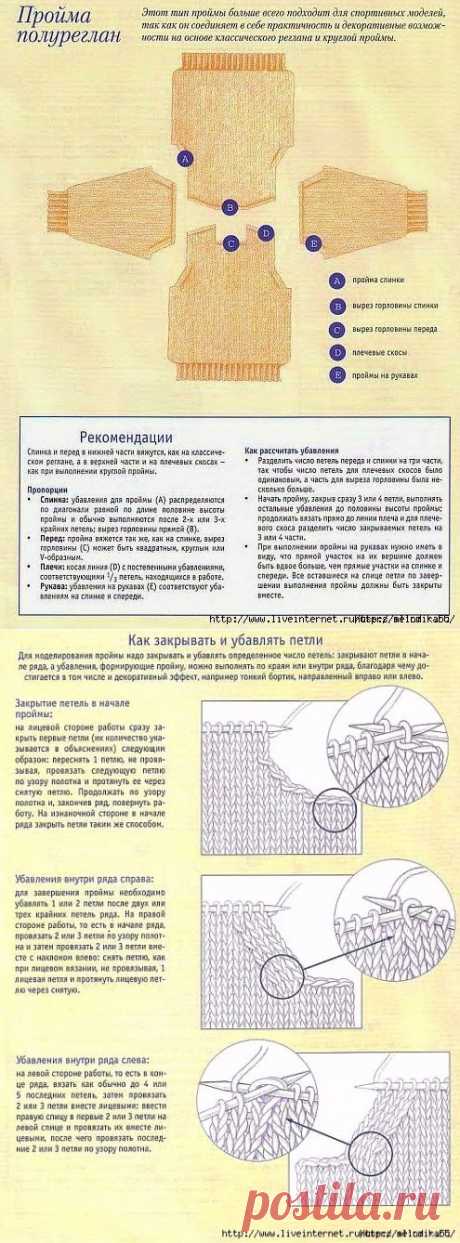 Учимся вязать рукава и проймы
