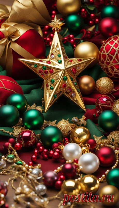 Beatiful star and others christmas ornaments