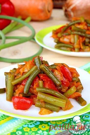 Чесночные стрелки с овощами на зиму Кулинарный рецепт