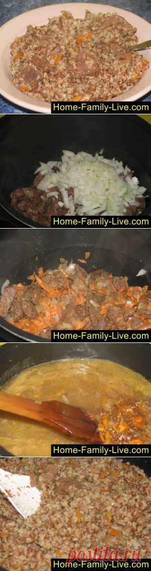 Гречка с мясом в мультиварке