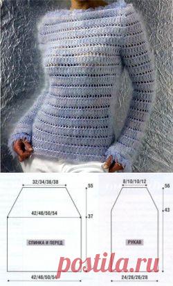ажурный джемпер из ангоры