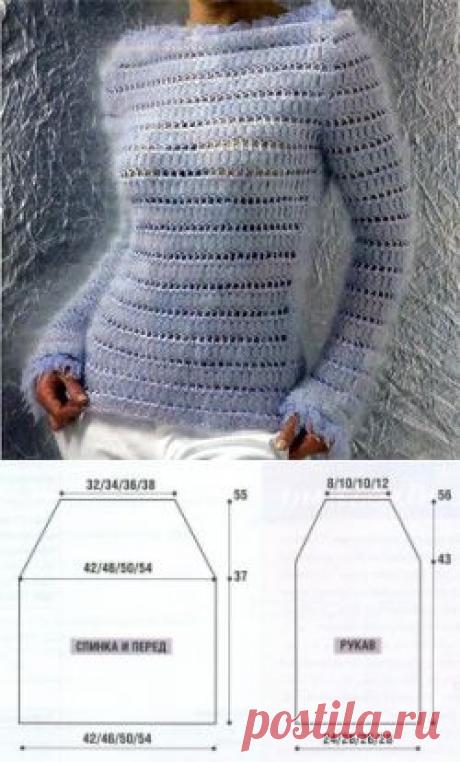 ажурный джемпер из ангоры