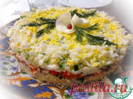 Салат с рисом и красной рыбой - кулинарный рецепт