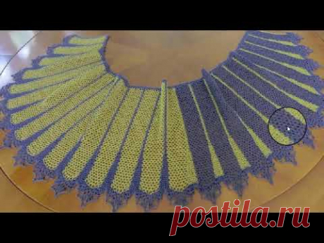 Полукругая шаль крючком. Или спицами. Идея вязания.